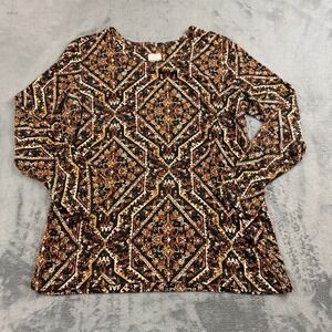 Chico's Multicolor Geometric Blouse